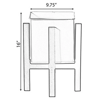 Vintiquewise Indoor and Outdoor White Iron Planting Box with Black Wooden Frame 4 Vintiquewise Indoor and Outdoor White Iron Planting Box with Black Wooden Frame - Image 2