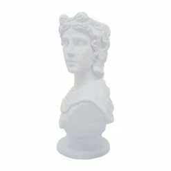 Sagebrook Home 20" David Bust Resin Planter White