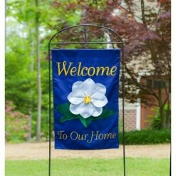 Evergreen Fleur de Lis House Flag Arbor Stand- 30x75.5 in Garden and House Flag Accessories