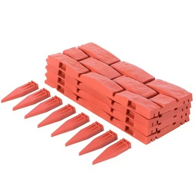 Gardenised Outdoor Brick Stone Gate Lawn Edging Pack of 8, Red 5 Gardenised Outdoor Brick Stone Gate Lawn Edging Pack of 8, Red - Image 3