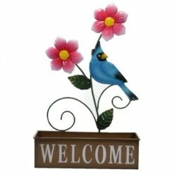 Direct International Home & Garden 23.0" Welcome Flower Planters Set / 2 Decor Cardinal Blue Bird Floral Direct Designs International - Planters -Cheap Planters Store unnamed file 1727
