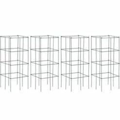 Costway 4 Pack Tomato Cages Garden Cages Stakes Plant Trellis 16'' x 16'' x 39'' -Cheap Planters Store unnamed file 1808