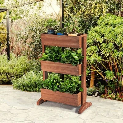 Costway 3-Tier Raised Garden Bed Vertical Freestanding Elevated Planter Patio Balcony 8 Costway 3-Tier Raised Garden Bed Vertical Freestanding Elevated Planter Patio Balcony - Image 6