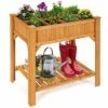 Costway 8 Grids Raised Garden Bed Elevated Planter Box Kit Wood w/Liner & Shelf -Cheap Planters Store unnamed file 190