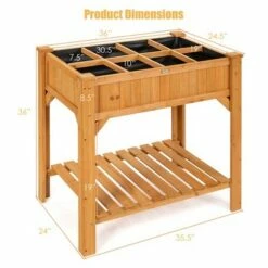 Costway 8 Grids Raised Garden Bed Elevated Planter Box Kit Wood w/Liner & Shelf 13 Costway 8 Grids Raised Garden Bed Elevated Planter Box Kit Wood w/Liner & Shelf -Cheap Planters Store unnamed file 192