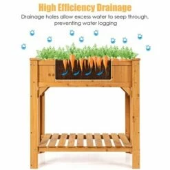 Costway 8 Grids Raised Garden Bed Elevated Planter Box Kit Wood w/Liner & Shelf 15 Costway 8 Grids Raised Garden Bed Elevated Planter Box Kit Wood w/Liner & Shelf -Cheap Planters Store unnamed file 194
