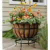 Plow & Hearth - Footed Steel Round Basket Planter with Natural Coir Liner -Cheap Planters Store unnamed file 1974
