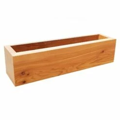 Succulent Planter Rectangular Western Clear Oil Finish - Red Cedar - Gronomics