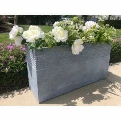 Rosemead Home & Garden, Inc. 31.5" Kante Lightweight Concrete Modern Rectangular Outdoor Planter Gray - Rosemead Home & Garden, Inc.
