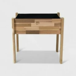 GRO Products 36" x 24" x 34" High Elevated Rectangular Garden Bed Planter With Fitted Liner Cedar