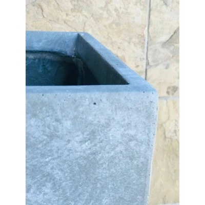 Rosemead Home & Garden, Inc. Set of 2 Tall Square Lightweight Concrete Planters Slate Gray - Rosemead Home & Garden, Inc. 6 Rosemead Home & Garden, Inc. Set of 2 Tall Square Lightweight Concrete Planters Slate Gray - Rosemead Home & Garden, Inc. - Image 4