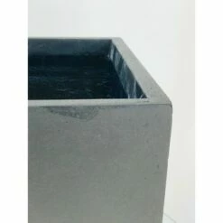Set of 2 Modern Rectangular Lightweight Concrete Outdoor Planters - Rosemead Home & Garden, Inc. Charcoal