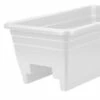 The HC Companies HC Companies heavy duty 24-Inch Width Deck Rail Box Planter, White w/ plugs