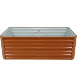 Sunnydaze Decor Sunnydaze Outdoor Vegetable or Flower Galvalume Steel Raised Garden Bed for Backyard or Garden - Rectangle - 71" - Brown -Cheap Planters Store unnamed file 219