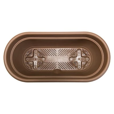 26" x 11" Veranda Rectangular Window Deck Box Planter - Bloem Terra Cotta 7 26" x 11" Veranda Rectangular Window Deck Box Planter - Bloem Terra Cotta - Image 5