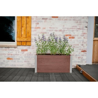 Vita Urbana Small Parklette Rectangular Planter - New England Arbors Slate 10 Vita Urbana Small Parklette Rectangular Planter - New England Arbors Slate - Image 8