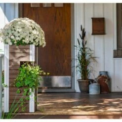 Vita Urbana Pillar Rectangular Planter - New England Arbors Slate