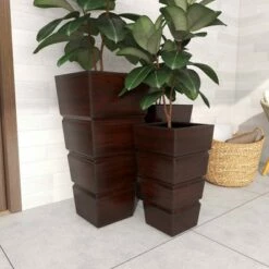 Olivia & May Set of 3 Contemporary Rectangular Iron Planters Brown - Olivia & May -Cheap Planters Store unnamed file 2288