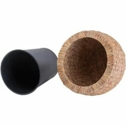 Vintiquewise Water Hyacinth Round Floor Planter with Metal Pot -Cheap Planters Store unnamed file 2299