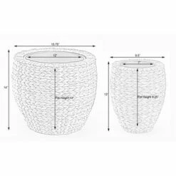 Vintiquewise Water Hyacinth Round Floor Planter with Metal Pot -Cheap Planters Store unnamed file 2300