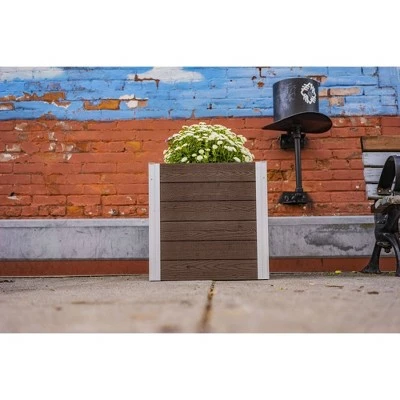 Vita Urbana Cube Square Planter - New England Arbors Espresso 3 Vita Urbana Cube Square Planter - New England Arbors Espresso