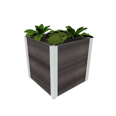 Vita Urbana Cube Square Planter - New England Arbors Espresso 4 Vita Urbana Cube Square Planter - New England Arbors Espresso - Image 2