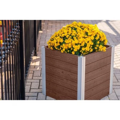 Vita Urbana Cube Square Planter - New England Arbors Espresso 6 Vita Urbana Cube Square Planter - New England Arbors Espresso - Image 4