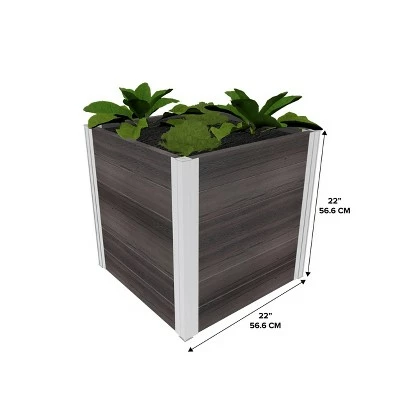 Vita Urbana Cube Square Planter - New England Arbors Espresso 7 Vita Urbana Cube Square Planter - New England Arbors Espresso - Image 5