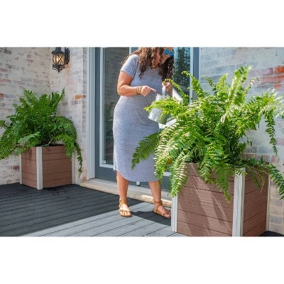 Vita Urbana Cube Square Planter - New England Arbors Espresso 10 Vita Urbana Cube Square Planter - New England Arbors Espresso - Image 8
