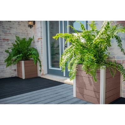 Vita Urbana Cube Square Planter - New England Arbors Espresso 11 Vita Urbana Cube Square Planter - New England Arbors Espresso - Image 9