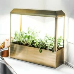 Modern Sprout Smart Growhouse - Indoor Planter with Grow Light, Smart App Enabled, Brass 9 Modern Sprout Smart Growhouse - Indoor Planter with Grow Light, Smart App Enabled, Brass -Cheap Planters Store unnamed file 2335