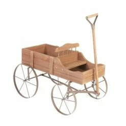 The Lakeside Collection Lakeside Wooden Country Planter Wagon with 2 Planting Sections -Cheap Planters Store unnamed file 2341