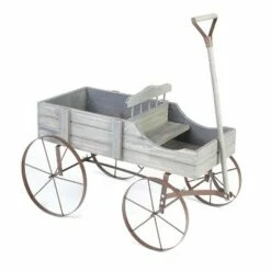 The Lakeside Collection Lakeside Wooden Country Planter Wagon with 2 Planting Sections -Cheap Planters Store unnamed file 2342