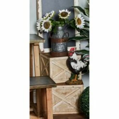 Set of 3 Farmhouse Wooden Crate Planters - Olivia & May Faded