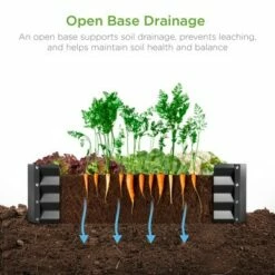 Best Choice Products 4x3x1ft Outdoor Metal Raised Garden Bed for Vegetables, Flowers, Herbs, Plants - Dark Gray -Cheap Planters Store unnamed file 235