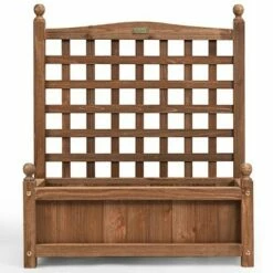 Costway Solid Wood Planter Box with Trellis Weather-Resistant Outdoor 25''x11''x30'' -Cheap Planters Store unnamed file 2355