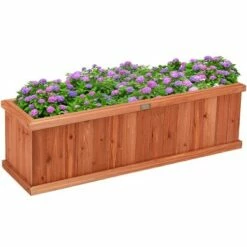 Costway 28/36/40 Inch Wooden Flower Planter Box Garden Yard Decorative Window Box Rectangular -Cheap Planters Store unnamed file 2368