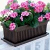 The HC Companies HC Companies 30 Inch Long Fluted Plastic Venetian Garden Window Container Planter Box for Indoor or Outdoor Flowers, Vegetables, or Succulents (Clay) -Cheap Planters Store unnamed file 2372