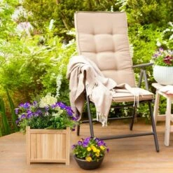 Costway Square Wood Flower Planter Box Raised Vegetable Patio Lawn Garden folding -Cheap Planters Store unnamed file 2385