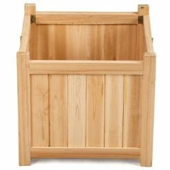 Costway Square Wood Flower Planter Box Raised Vegetable Patio Lawn Garden folding -Cheap Planters Store unnamed file 2389