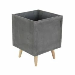 Set of 2 Contemporary Fiber Clay Planters with Wooden Stand - Olivia & May Black 9 Set of 2 Contemporary Fiber Clay Planters with Wooden Stand - Olivia & May Black -Cheap Planters Store unnamed file 2411