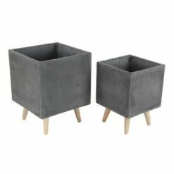 Set of 2 Contemporary Fiber Clay Planters with Wooden Stand - Olivia & May Black 10 Set of 2 Contemporary Fiber Clay Planters with Wooden Stand - Olivia & May Black -Cheap Planters Store unnamed file 2412