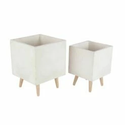 Set of 2 Contemporary Fiber Clay Planters with Wooden Stand - Olivia & May Black 11 Set of 2 Contemporary Fiber Clay Planters with Wooden Stand - Olivia & May Black -Cheap Planters Store unnamed file 2413