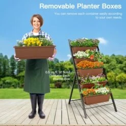 Costway 2PCS 5-Tier Vertical Raised Garden Bed Elevated Planter 5 Container Box 18 Costway 2PCS 5-Tier Vertical Raised Garden Bed Elevated Planter 5 Container Box -Cheap Planters Store unnamed file 2419