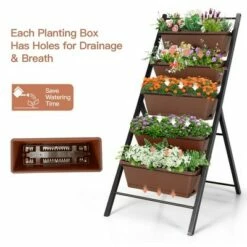 Costway 2PCS 5-Tier Vertical Raised Garden Bed Elevated Planter 5 Container Box 19 Costway 2PCS 5-Tier Vertical Raised Garden Bed Elevated Planter 5 Container Box -Cheap Planters Store unnamed file 2420