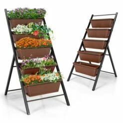 Costway 2PCS 5-Tier Vertical Raised Garden Bed Elevated Planter 5 Container Box 22 Costway 2PCS 5-Tier Vertical Raised Garden Bed Elevated Planter 5 Container Box -Cheap Planters Store unnamed file 2423