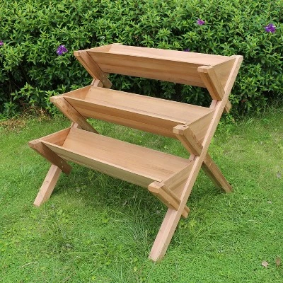 3 Tier Rectangular Planter Brown - Merry Products 3 3 Tier Rectangular Planter Brown - Merry Products