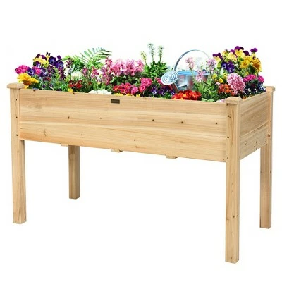 Costway Wooden Raised Vegetable Garden Bed Elevated Grow Vegetable Planter 11 Costway Wooden Raised Vegetable Garden Bed Elevated Grow Vegetable Planter - Image 9