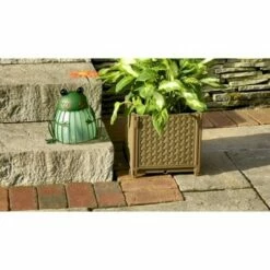 Ultimate Innovations Square Self-Watering Tower with Trellis Teal