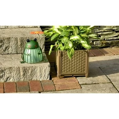 Ultimate Innovations Square Self-Watering Tower with Trellis Teal 3 Ultimate Innovations Square Self-Watering Tower with Trellis Teal